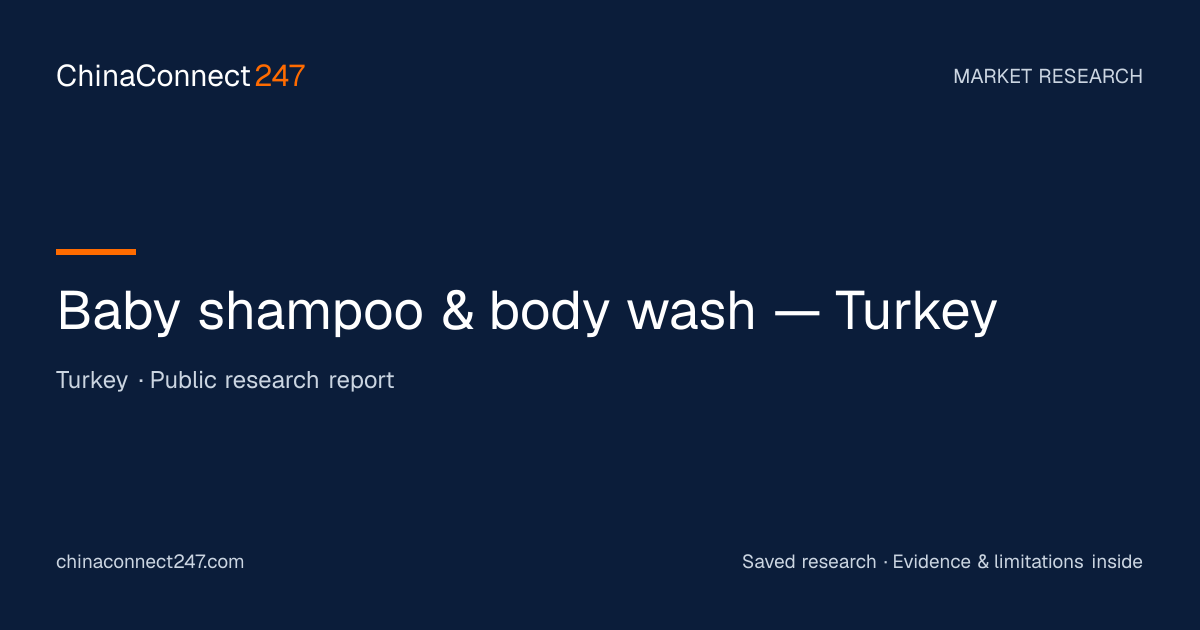 Baby shampoo & body wash — Turkey — research report cover