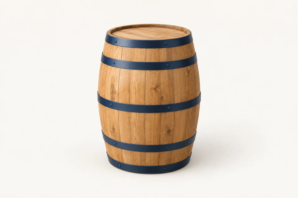 رسم تصوري مولد بالذكاء الاصطناعي وليس صورة منتج: Minghou Oak Pine Wood Wine Storage Barrel Modern Display for Wine Bars and Cellars