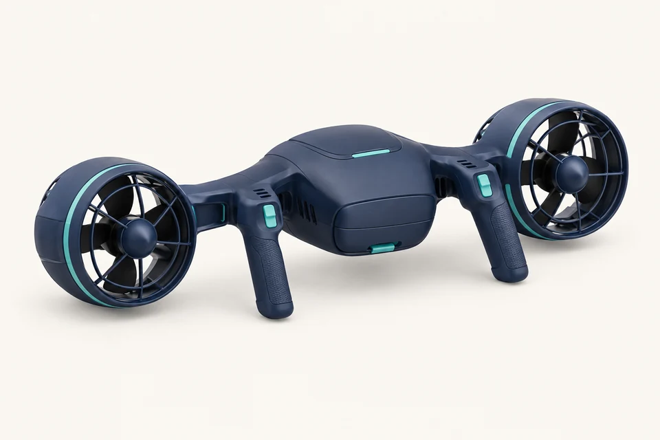 رسم تصوري مولد بالذكاء الاصطناعي وليس صورة منتج: Sublue underwater scooters