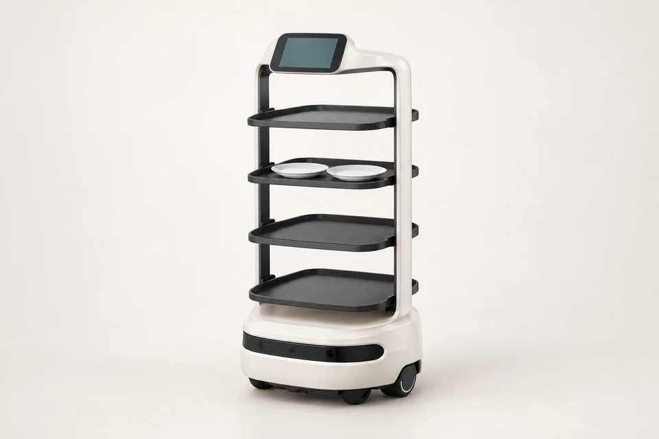 AI Service Robot  Restaurant Robot  AMR Robot — United Arab Emirates — AI-generated product illustration