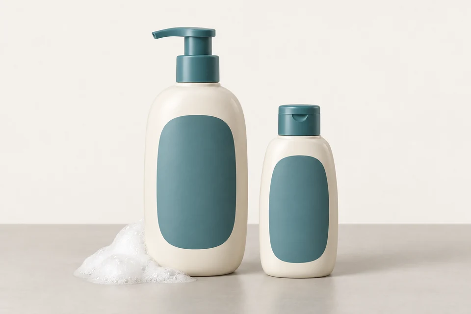 Baby shampoo & body wash — Turkey — AI 생성 제품 일러스트