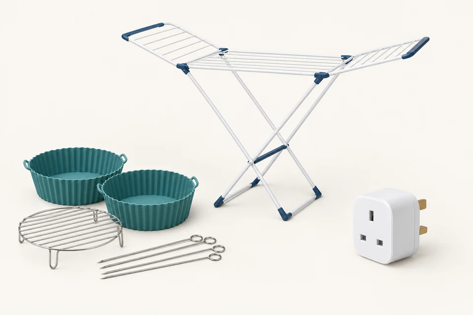 AI-generated concept illustration — not a product photograph: AI Air fryers — Opportunities in United Kingdom