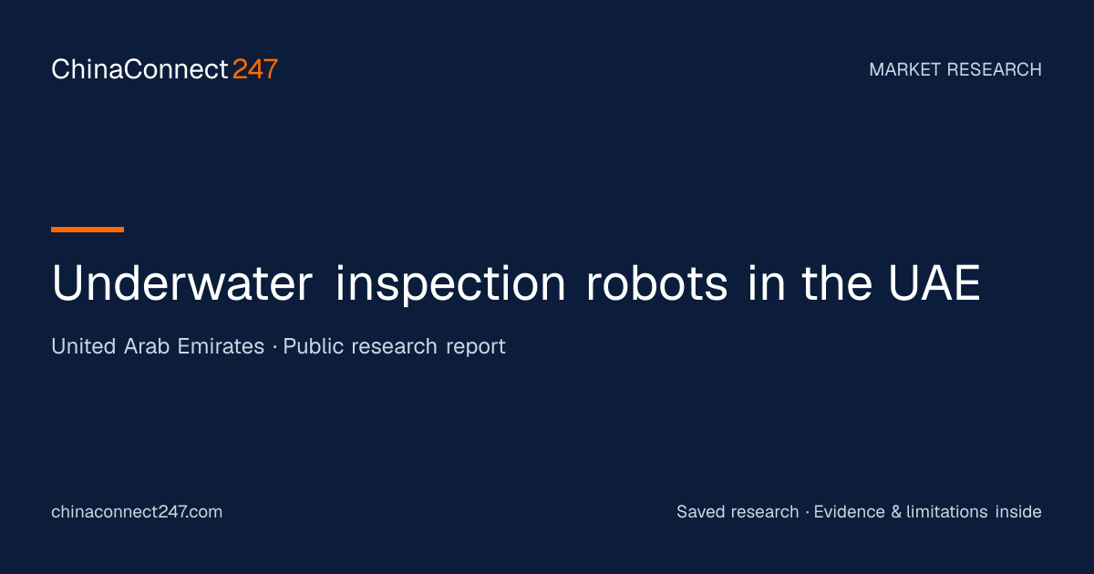Underwater inspection robots in the UAE — research report cover