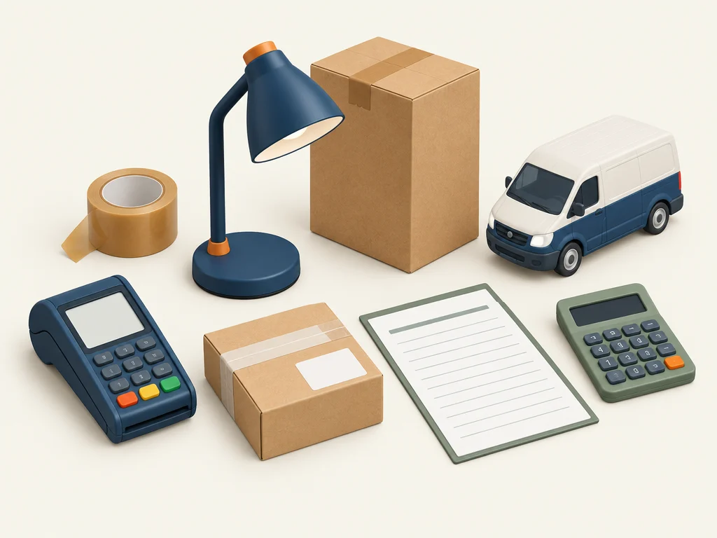 Product, packaging, payment, delivery and returns for each sale.
