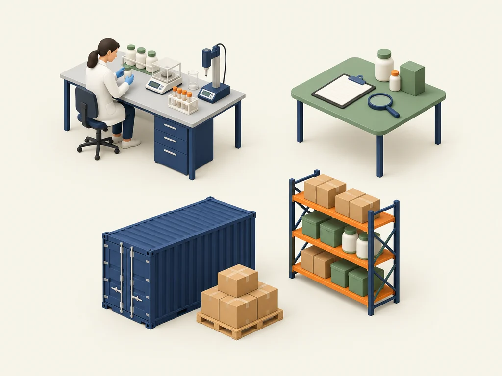 Separate independent testing, inspection and logistics workstations.