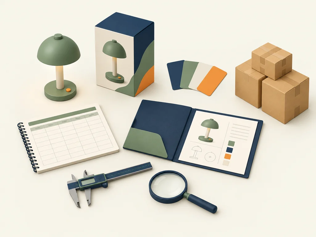 Preparing exact product details, packaging and production checks.