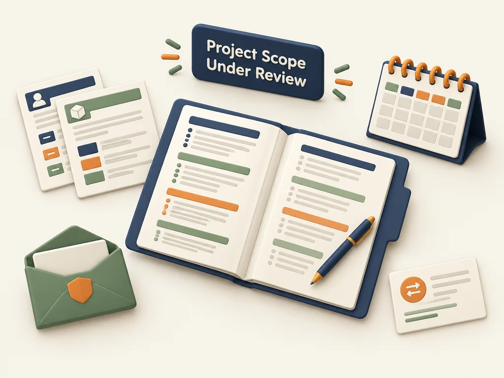 Reviewing written scope, provider quotes and milestones before approval.