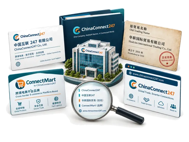 A company can appear under English and Chinese names, trading or historical names, related brands, websites and different supplier roles.