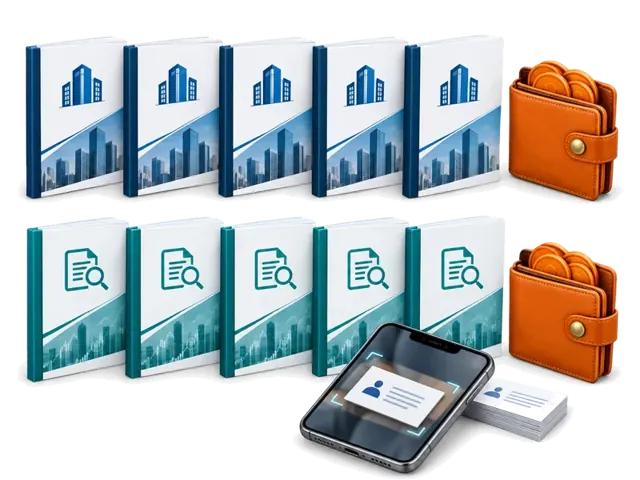 Beş dahil Şirket raporu ve beş dahil Risk raporu, paylaşılan satın alınan krediler ve devam eden kart taraması ile.