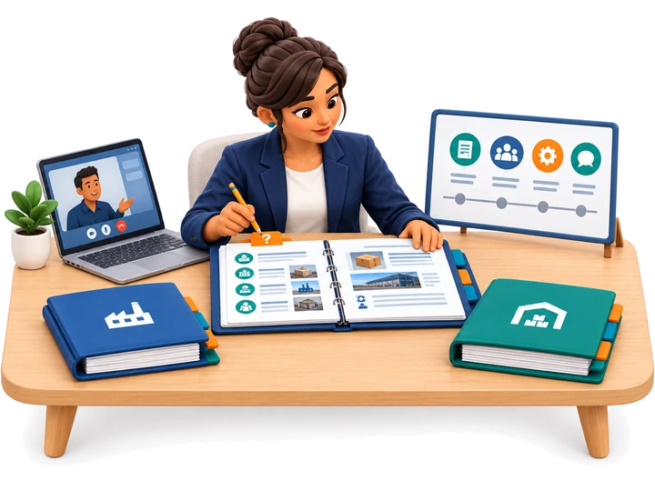 A fictional coordinator reviews evidence, provider responsibilities and open questions.