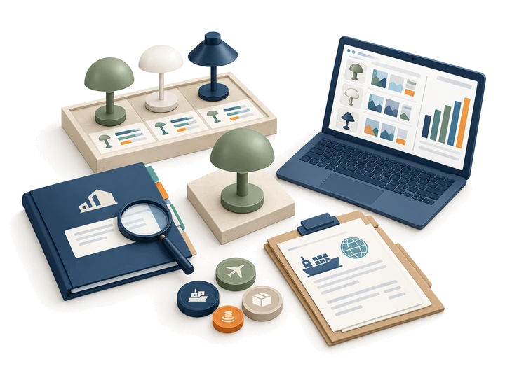 Product samples, supplier evidence and market comparisons arranged for research.
